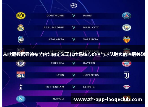 从欧冠数据看德布劳内如何定义现代中场核心价值与球队胜负的深层关联 从欧冠数据看德布劳内如何定义现代中场核心价值与球队胜负的深层关联